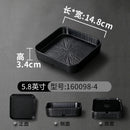 Ljojo Melamine Black Dinner Plate Set - Thick Sushi Pans, Imitation Porcelain Tray