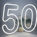 Ljojo™ LED Neon Digital Numbers Light Sign - 15-inch High, USB Powered