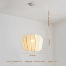 American Wabi Sabi Fabric Pendant Light by Ljojo | White Cloth Chandelier for Home Bar Dining Room