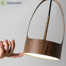 Medieval Wood Painted LED Pendant Light for Living Room Home Decoration by Ljojo