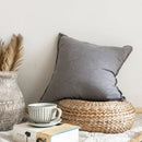 Ljojo Linen Fringed Cushion Cover for Home Decor on Bed Sofa Couch