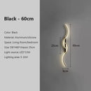 LED Wall Sconce Long Strip Modern Black Remote Control Lighting for Living Room Bedroom by Ljojo
