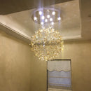 Ljojo Luxury Butterfly Crystal Ceiling Chandelier LED Light for Modern Living Room
