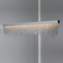 Ljojo Luxury Crystal Chandelier LED Hanging Light Fixture Gold/Black Island Pendant Lamp