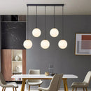Ljojo LED Ring Stairs Pendant Light Chandeliers for Living Room and Dining Room