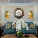 Golden Peacock Wall Lamp for Living Room Bedroom Restaurant Bar Decor - Ljojo