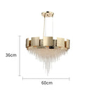 Italian K9 Crystal Pendant Lights Luxury Gold Chandelier for Bedroom Living Dining Room - Ljojo