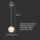 Ljojo Copper Pendant Light Spanish Marble Hanging Lighting Luxury Design