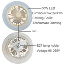 Ljojo 30W LED Ceiling Fan Light, Modern Multi-function Lamp for Bedroom, Balcony & Kitchen