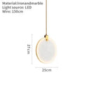 Led Marble Pendant Lights Modern Round Decoration Ceiling Chandeliers - Ljojo