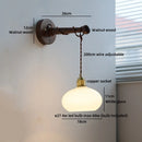 Ljojo LED Wall Mirror Lights with Switch - Modern Wooden Indoor Lamp