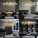Ljojo Light Luxury Chandeliers: Living Room Crystal Lamp Elegant High-End Circular Dining Room Tea Room Bedroom Lamp