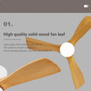 Ljojo 42/52 Inch Smart Ceiling Fan Light Remote Control Chandelier for Modern Living Room