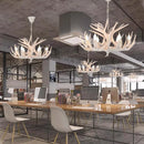 Ljojo Resin Antler Pendant Chandelier Industrial Deer Horn Lights House Decoration Fixtures