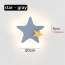 LED Wall Lamp Nordic Moon Star Model Wall Light Home Decor Bedroom Sconce by Ljojo.
