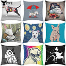 Bull Terrier Art Anime Pillow Cover 40x40 Ljojo Home Decor Throw Pillow
