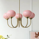 Nordic Pink Medieval Bauhaus Chandelier for Children's Room by Ljojo