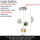 Nordic Luxury Glass LED Pendant Chandelier for Bedroom & Dining Room by Ljojo