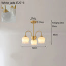 Lily Of The Valley Flower Copper Chandelier - Modern Minimalist Bedroom Hanging Lamp by Ljojo