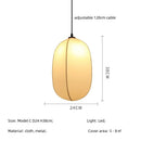 Nordic Linen Led Pendant Light Modern Wabi Sabi Fixture by Ljojo