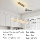 Ljojo Luxury Crystal Pendant Lights Elegant Hanging Chandelier for Dining Living Room Home