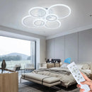 Ljojo LED Gloss Ceiling Light Ring with Remote Control Dimmable Lamp
