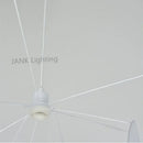80cm White Fabric Art Sector Chandelier - Modern Indoor Decorative Lighting by Ljojo