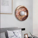 Modern Minimalist Round Jade Stone LED Wall Pendant Light Hanging Lamp by Ljojo