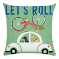 Funny Dog Driving Pattern Cushion Cover - Ljojo Decorative Pillow Case