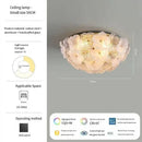 Ljojo Luxury French Glass Lotus Leaf Designer Light for Master Bedroom