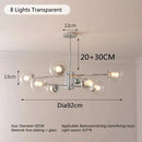Ljojo French Medieval Style LED Pendant Light: High-End Nordic Round Glass Ball Chandelier