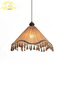 French Retro Fringe Chandelier by Ljojo | LED E27 Atmosphere Medieval Zen Art Hanging Lamp