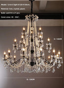 Black Crystal Chandelier Foyer Art Decor Ceiling Pendant Lights by Ljojo