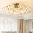 Ljojo Luxury Copper Ceiling Light Chandelier for Modern Living Room décor
