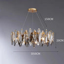 Ljojo Luxury Crystal Chandelier | Modern Dining Room Pendant Light Glowing with Elegance