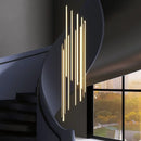 Ljojo Luxury Black LED Pendant Lights - Remote Control Dimmable Nordic Design