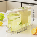 Ljojo 4L Plastic Beverage Dispenser with Faucet for Refrigerator
