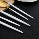 Ljojo 30-Piece Stainless Steel Matte Gold Cutlery Set & Tableware Kit