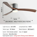 Ljojo 38-Inch Modern Simplicity Ceiling Fan with Lights & Remote Control