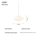 Modern Minimalist White Jade Glass Chandelier - Ljojo Bedroom Ceiling Decor Lamps