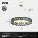 Ljojo Luxury Glass Chandelier: Modern Design for Living Room, Bedroom, Hotel, Bar Counter