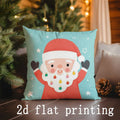 Ljojo Merry Santa Christmas Pillow Covers for Sofa Bedroom Car - Rectangular Cushion