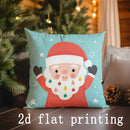 Ljojo Merry Santa Christmas Pillow Covers for Sofa Bedroom Car - Rectangular Cushion