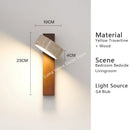 Ljojo Wabi Sabi Yellow Travertine Wall Lamp LED Rotable Wood Stone Lights