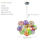 Nordic Color Glass Chandeliers - Art LED Pendant Lights for Bedroom Living Room by Ljojo