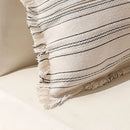 Boho Fringed Edge Striped Pillow Covers 30x50 for Living Room Sofa by Ljojo