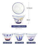 Ljojo 5 Inch Ceramic Rice Porridge Bowl Fruit Salad Breakfast Dim Sum Bowl