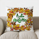 Autumn Leaves Patterned Throw Pillow Cover by Ljojo