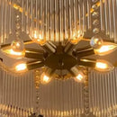 French Style Crystal Glass Strip Living Room Pendant Light by Ljojo