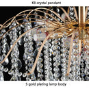 Ljojo Luxury Crystal Chandelier LED Ceiling Light for Living Room Dining Bedroom